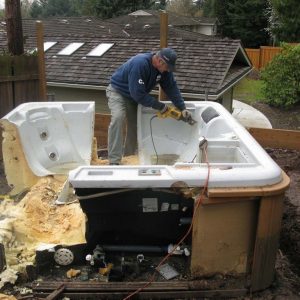 Hot tub removal service